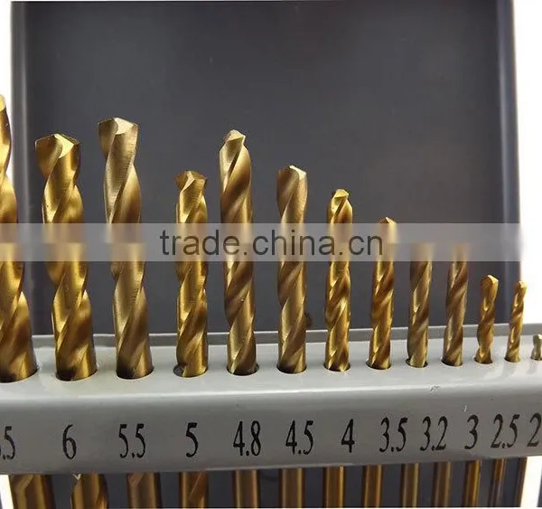 13pcs 1.5-6.5mm HSS-TiN HSS Titanium Coated Twist Drill Bit Set DIN 338, Hole Boring Bits, Drilling Tool Kit photo-2
