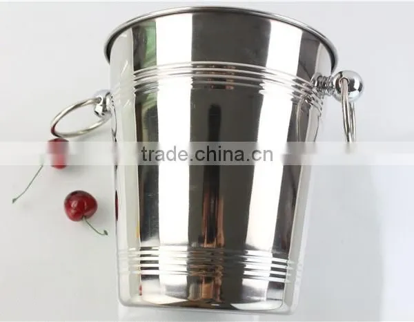 Bar Using Custom Logo Stainless Steel Beer Drinking Ice Bucket With Handle photo-5