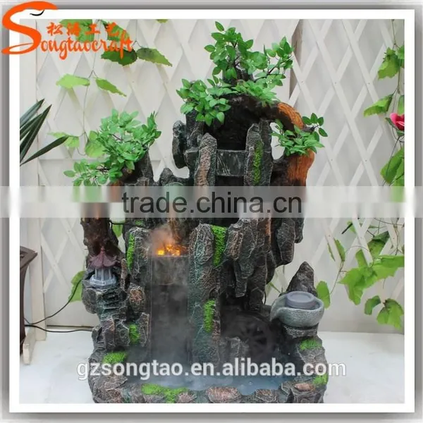 Outdoor Customized Fiber Glass Artificial Rockry Fountain Artificial Rockry Project Fountain for Sale photo-2
