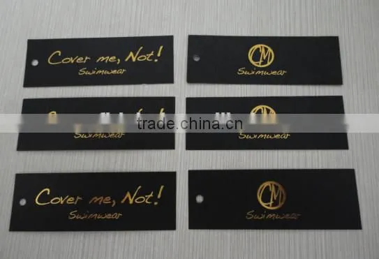 2017 Customized Logo Hot Stamping Paper Hang Tags Swing Tags for Clothing photo-5