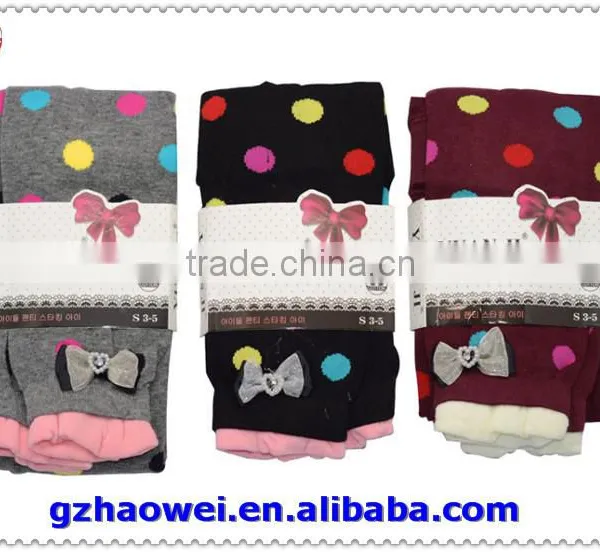 Colorful Spot Kids Cotton Dressing Tights photo-3
