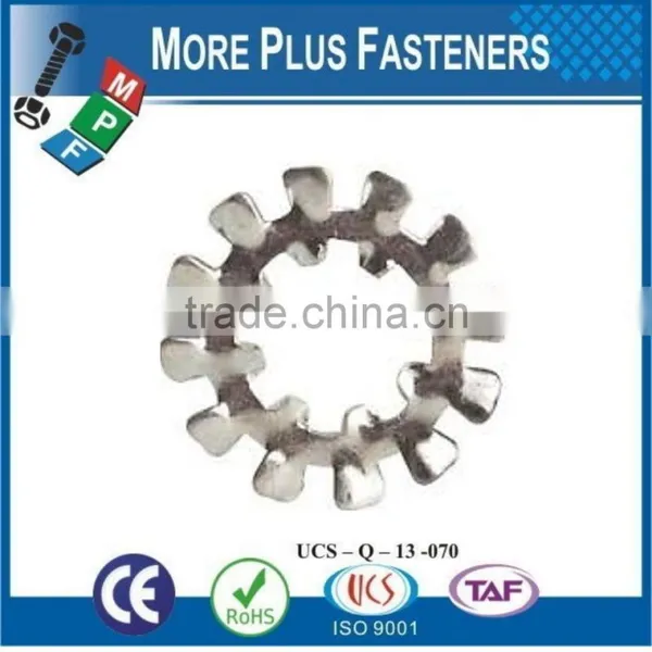 Made in Taiwan External and Internal Tooth Lock Washer Stainless Steel or Carbon Steel Bright Zinc Plated photo-2