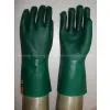 Supply Green PVC Coated Gloves Sandy Finish Gauntlet 30cm