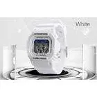 Lady White Jelly Digital Sports Watches 12 / 24 Hour With Stop Watch