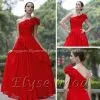 Wholesale ELYSEMOD Bride Dresses Elegant Green Satin Evening Dress photo-3
