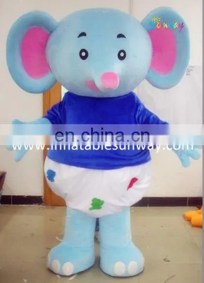 Cute Elephant Fur Costume, Inflatable Elephant Costume for Promotion photo-2