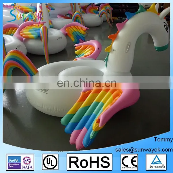 Giant Rainbow Unicorn / Pegasus Pool Float Inflatable photo-4