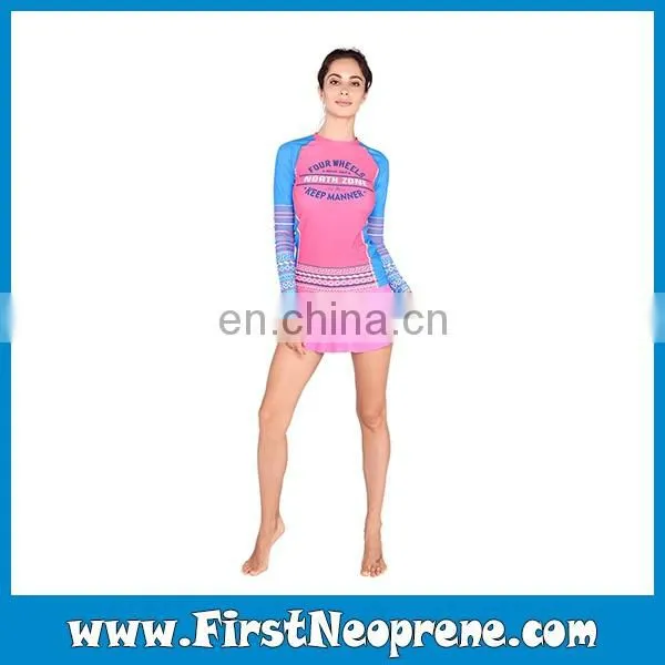 Pink Color Lovely Patterns UV Protection Rash Guard For Sale photo-6