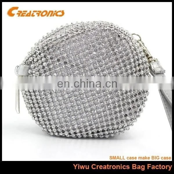 Milti Color Crystal Round Shape Mini Coin Purse photo-4