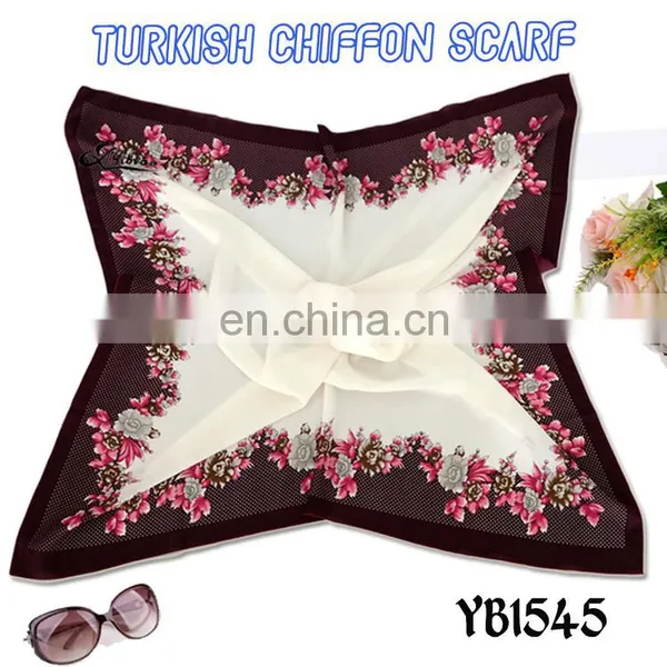 2017 Zhejiang Provence Top Fashion New Style Digital Print Polyester Turkish Yarn Scarf Factory Hot Sell Ladies Shawl