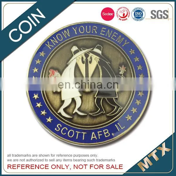 Copper Stamped Imitation Hard Enamel Souvenir Coin photo-4