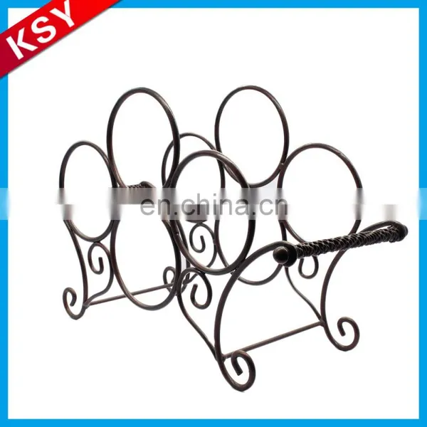 2017 New Customized Home Use Wall Mount Portable Metal Wire Wine Rack photo-3