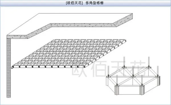 Aluminum Decorative Grille Ceiling Mall Hall Office Building photo-2