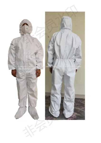 Wholesale Waterproof Protective Gown, Manufacturer PPE Hooded Coveralls Suit photo-2