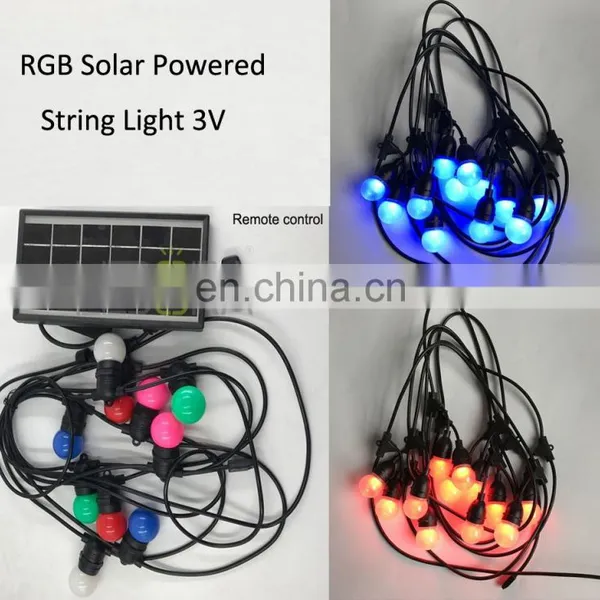 Energy Saving RGB Solar Powered String Light With Remote Control for Halloween Christmas Party Lights photo-4