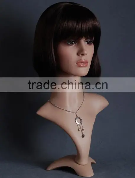 Plastic Head Female Head Mannequin Realistic Head Cheap Model H1052 photo-4