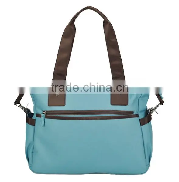 Blue Microfiber Muti Function Baby Diaper With Bottle Bag photo-3