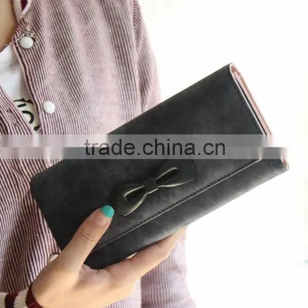Fashional Trendy and Popular Pu Leather Butterfly Bow Wallet Purse Cartera Para Dama de Calidad Carteira photo-4