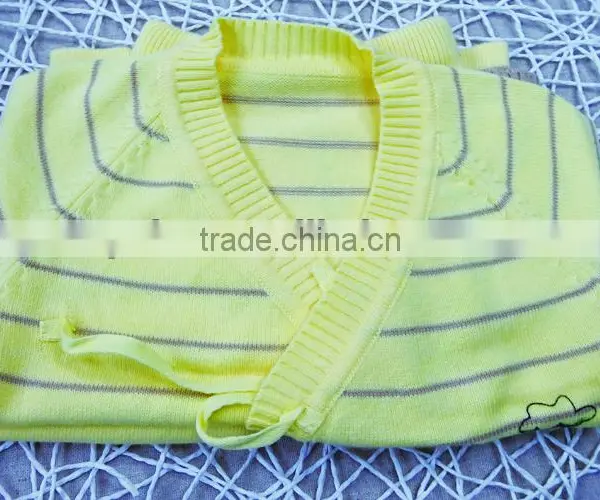 Eco-friendly Cotton Thin Knitted Pattern New Born Baby Kids Knitwear for Spring photo-3