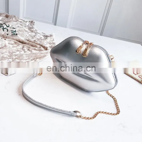 High Quality Fashion Lips, Pu Ladies Day Clutch Bag Chain Purse Shoulder Bag Handbag Women's Crossbody Mini Messenger Bag/ photo-3