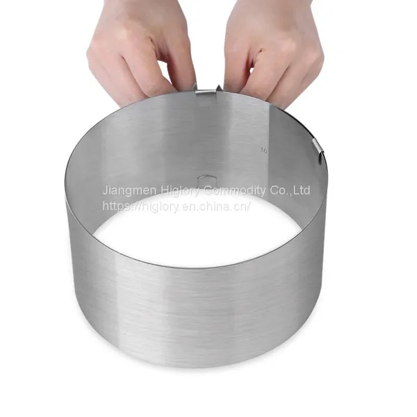 Stainless Steel Baking Moulds Birthday Wedding Kitchen Dessert Cake Decorating Tools Adjustable Mousse Ring Round Cake Molds photo-2