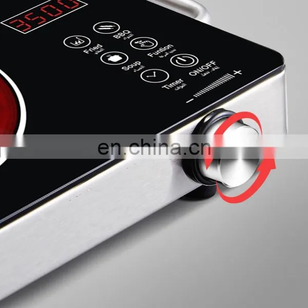 110v/220v Radiant Cooker 2000W Touch Control Black Color Easy to Operate Rice Soup Milk Hotpot Rice Keep Warm Function photo-3
