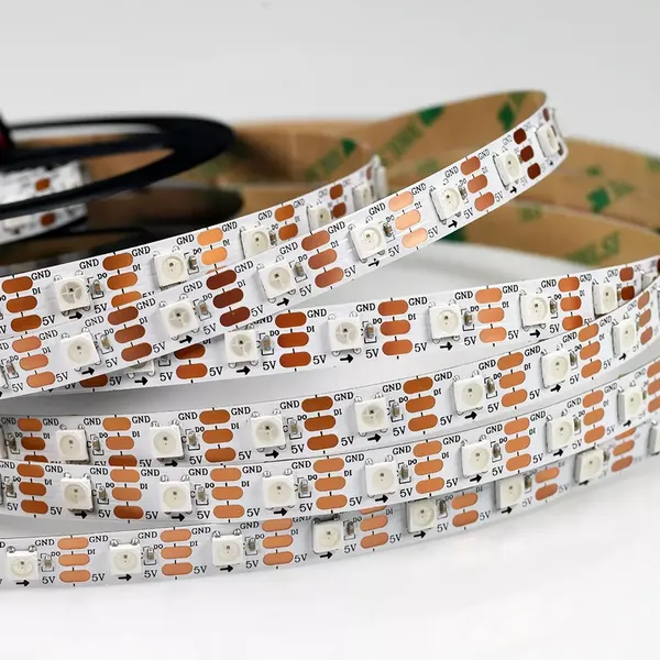 Individual Digital Rgb Smd 5050 Led Strip 2812b Ws2812b Addressable Rgb 60pxiel/m Led Strip Light photo-5
