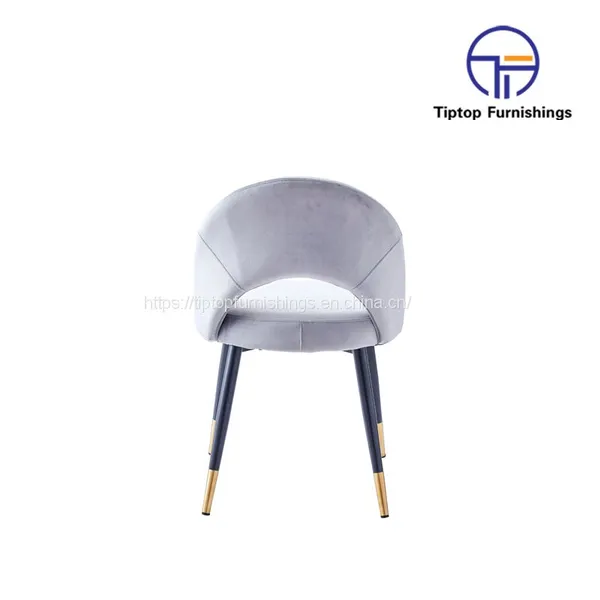 Tiptop Modern Light Luxury Fashion Flannel Lamb Velvet Lounge Chair Dining Chair Coffee Chair photo-5