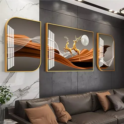 Abstract Art Painting Modern Wall Art Decorative Crystal Porcelain Painting photo-5