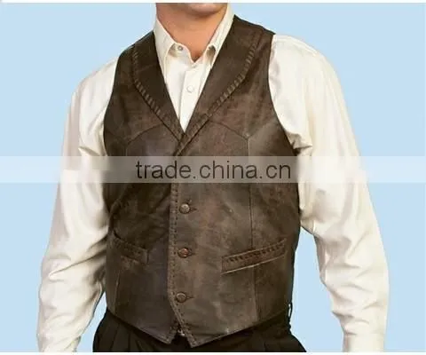 Casual Wear Leather Vest