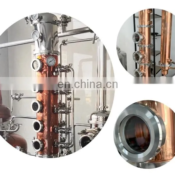 Shanghai Factory Copper Alcohol Distillation Modular Moonshine Pot Wine Still Reflux Column for Whisky Equipment Distiller photo-3