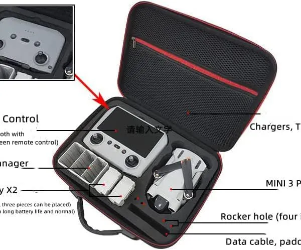 Mini 3 Pro Case Carrying EVA Hard Portable Case ，Travel Organizer Bag For DJI Mini 3 Pro Drone Accessories photo-3