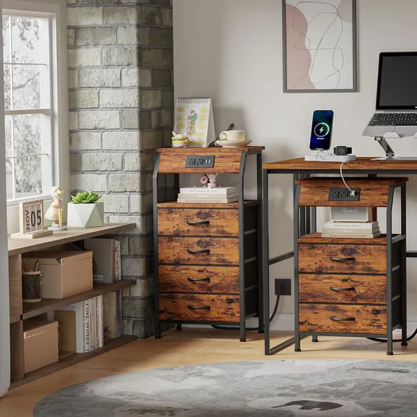Multi-storage Bedside Table Side Cabinet