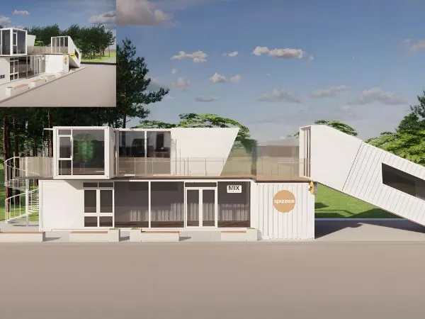 SXKON Milk Tea Shop Creative Container Mobile House photo-3