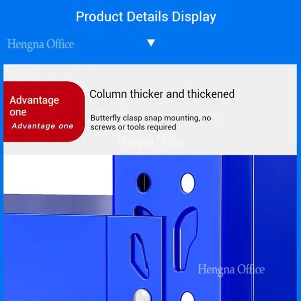 Manual Pick Pallet Rack HN-PS54 for Parcel Storage, Boltless Longspan Shelving Unit, Impact Resistant Cold Rolled Steel With Diamond Hole Design photo-5