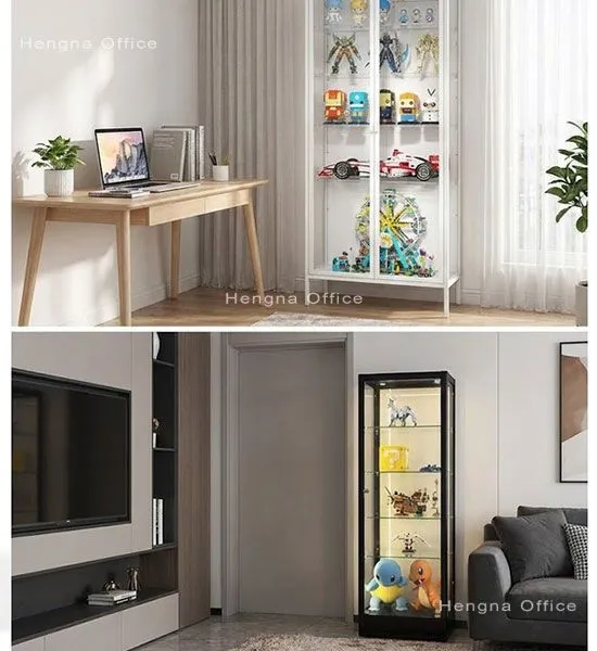 Model BK-2000 Starry Night Black Glass Curio Cabinet | With Secure Stainless Steel Lock | for Retail Toy Shop photo-4