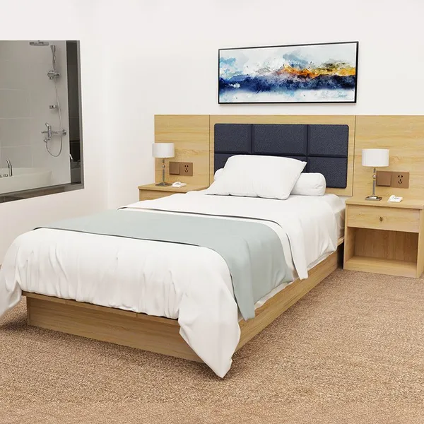 Customized Classic Design Marriott Hotel Furniture 5 Star Guest Room Hotel Furniture Modern King Bed Hotel Bedroom Furniture Set photo-3