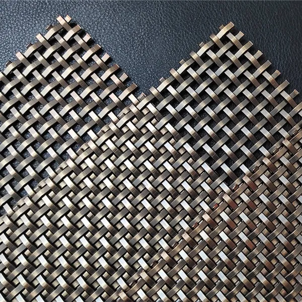 Decorative Woven Metal Outdoor Screen / Decorative Gold Metallic Wire Mesh / Decorative Metal Mesh