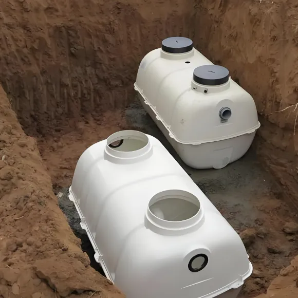 SMC/FRP/GRP Molded Three Chamber Septic Tank for Household Sewage Treatment