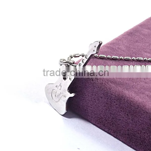 Fashion Music Note Pendant Necklace Silver Jewelry Guitar Pendant photo-3