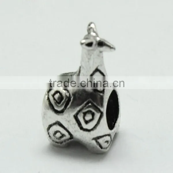 Lead Free Nickle Free Zinc Alloy Pdora Deerlet Shape Jewelry Hole Beads for Bracelets and Necklaces photo-3