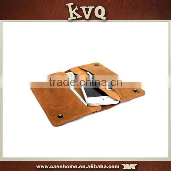 Brown Wallet Leather Case for Huawei P8 Lite , Phone Case for Samsung Galaxy J1 photo-2
