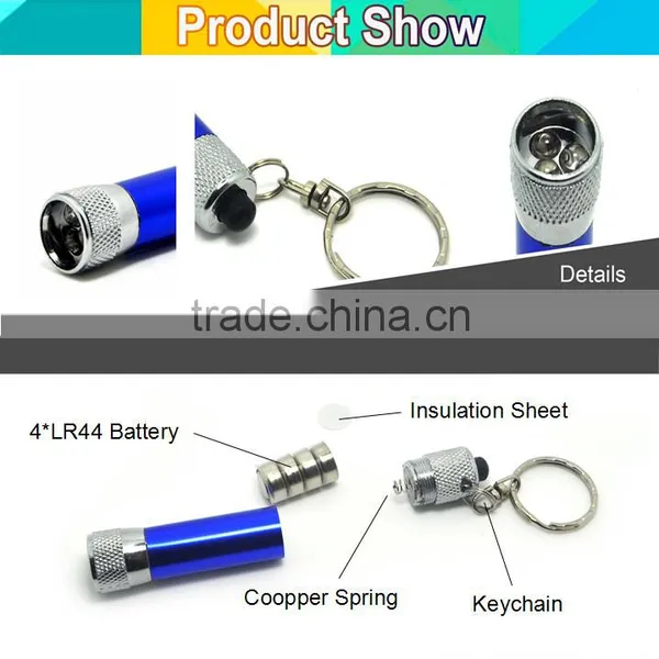 (120400) Wholesale Mini Aluminum Alloy 3led Keychain Flashlight photo-5