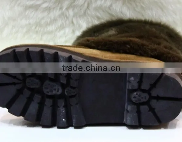2016 HFUGG Latest Design Fashion Warm Fur Lined Suede Snow Boots photo-4