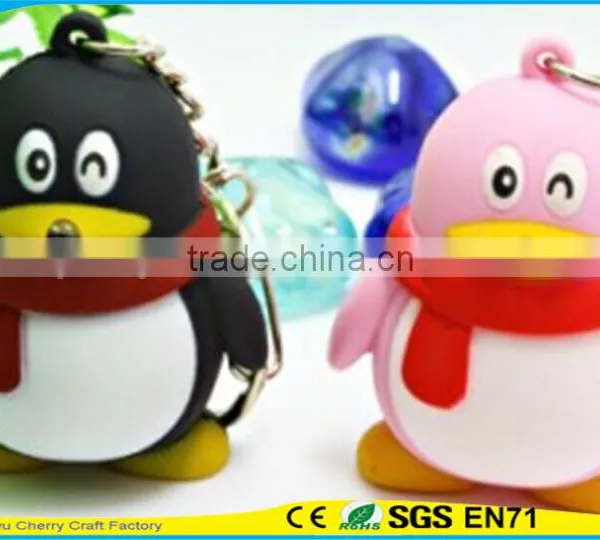 High Quality Novelty Design Animal Assorted Sound Led Keychain photo-6