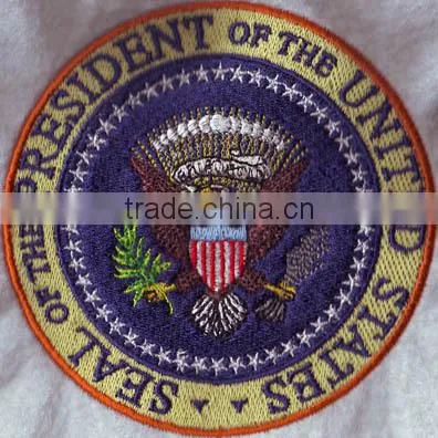 Round Green Leaf Tree Patches/ Round Design 100% Custome Embroidered Badge photo-2