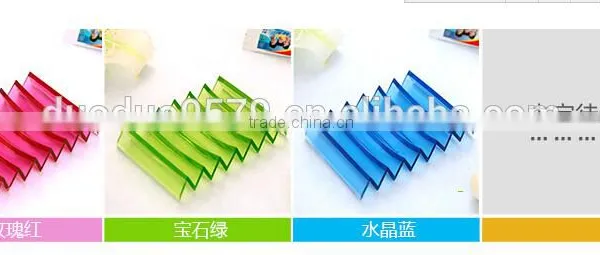 Q078 Household Color Transparent Soft Travel Soap Box photo-4