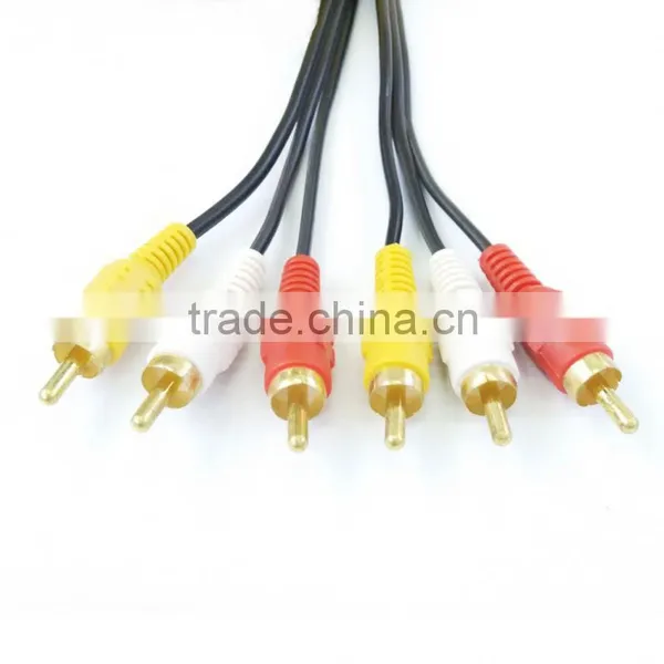Manufacture Quality PVA 3 to 3 Rca Line 1.5m 3m 5m photo-2