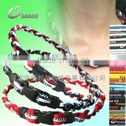 2013 Fashion Germaniun Titanium Energy Braided Custom Balance Health Handmade Necklace