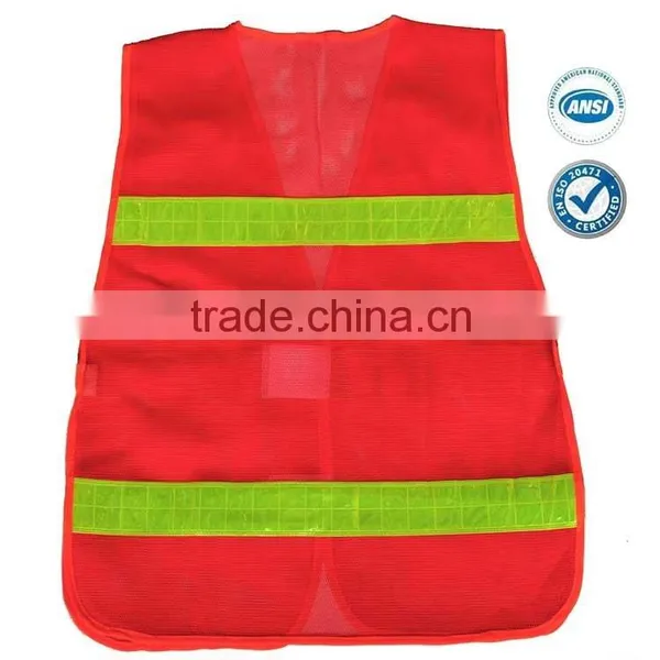 Orange Mesh Safety Vest With PVC Reflective Tape photo-2